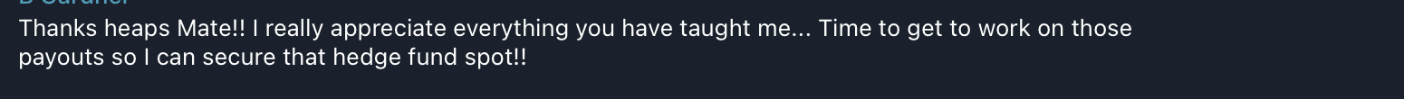 Client trading success story